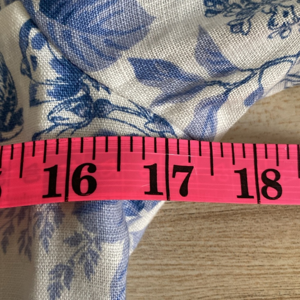 Reformation Linen Stilton Floral Romantic Square Neck Long Sleeve Top Size 10 - Picture 11 of 16
